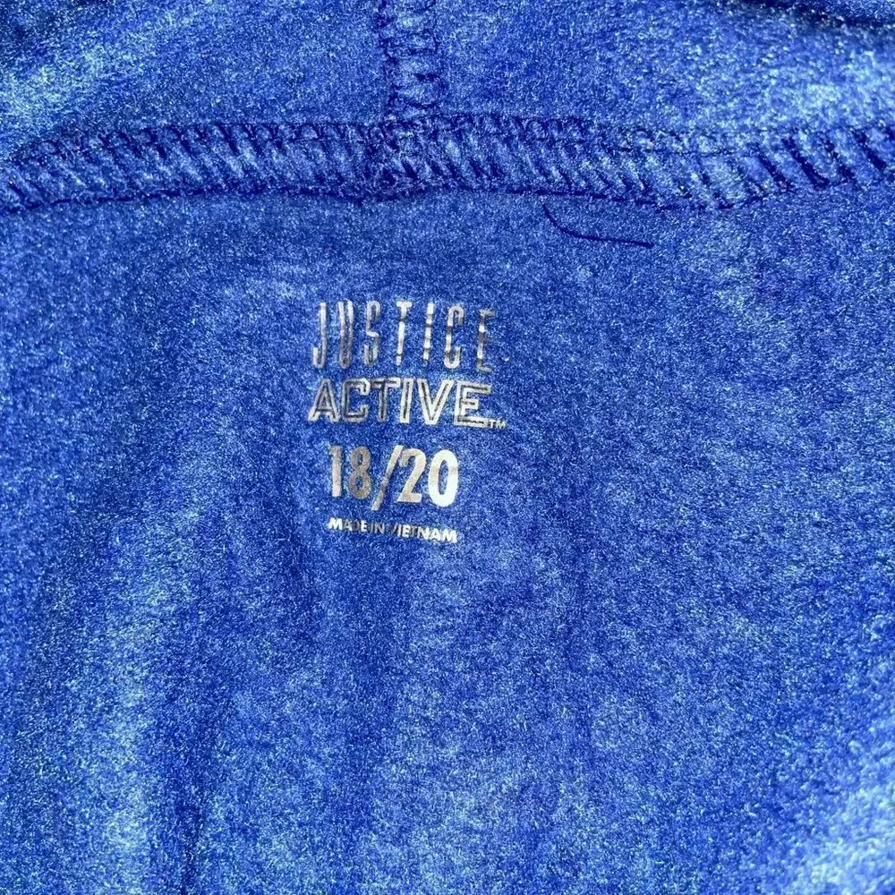 Justice full zip up hoodie jacket size 18/20